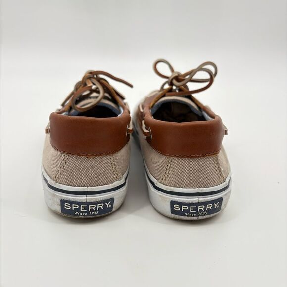 Sperry Men's Top Sider Bahama Chambray 2-Eye Boat Shoes Tan Size 11 - Picture 3 of 7